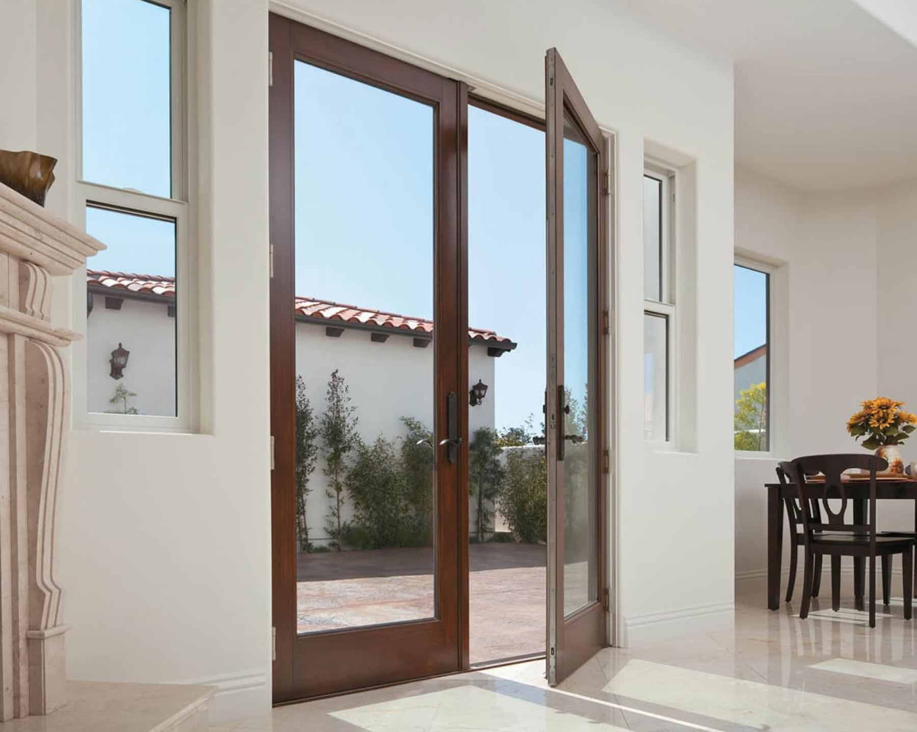 Andersen A-series hinged patio doors (Photo credit: Andersen Windows) Andersen A-series hinged patio doors (Photo credit: Andersen Windows)