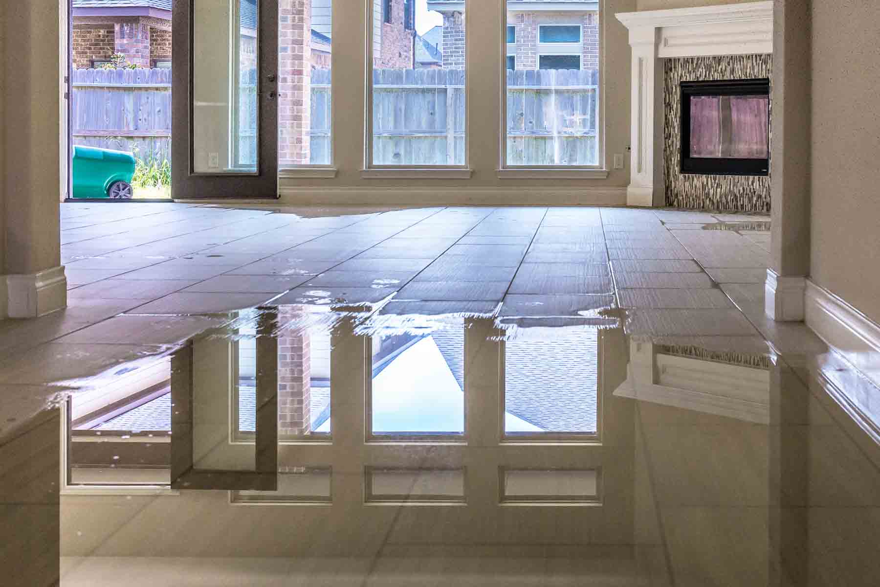 Water damage and flooding in a residential home Water damage and flooding in a residential home